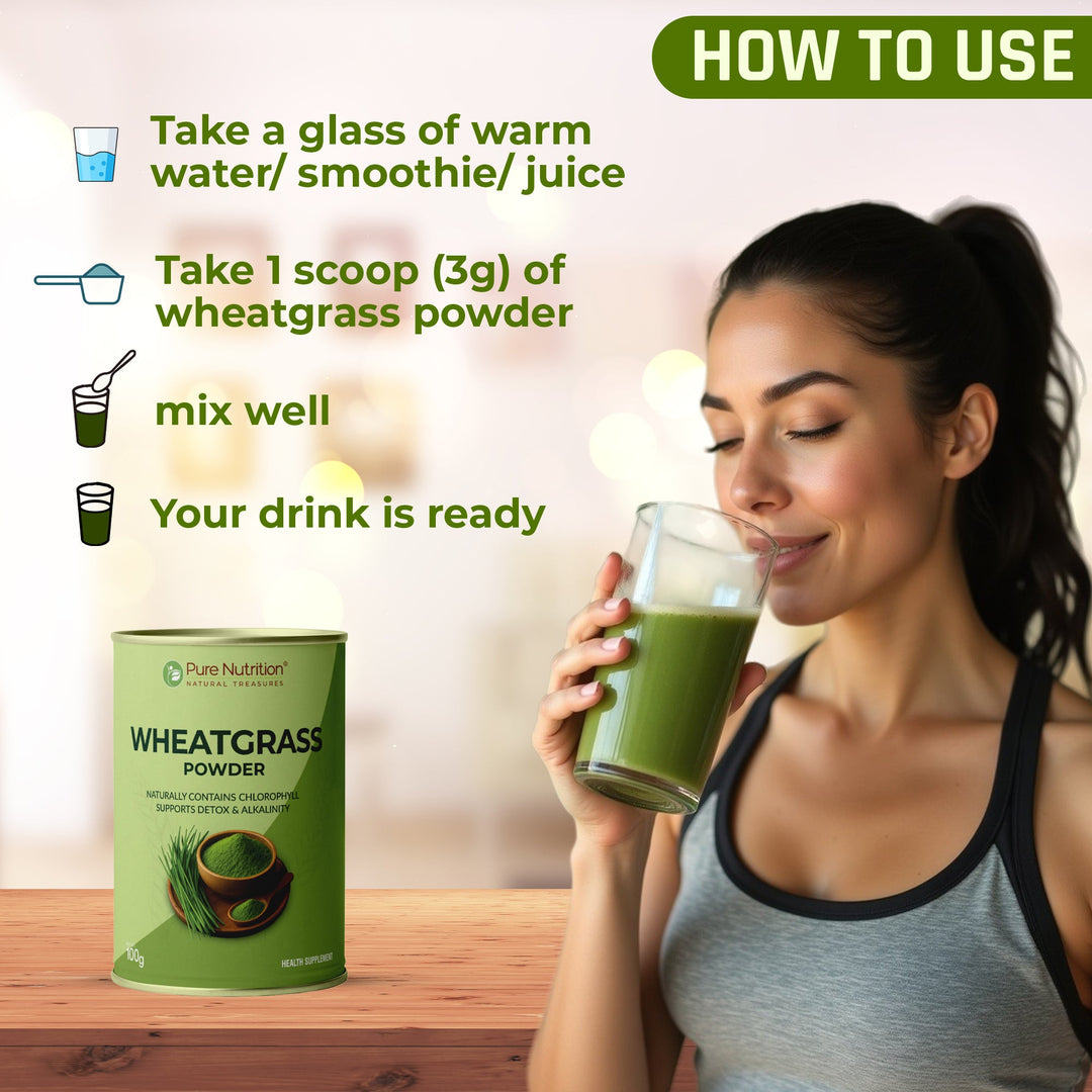 Wheatgrass Powder  100g | Detox, Alkalizing & Daily Energy Support