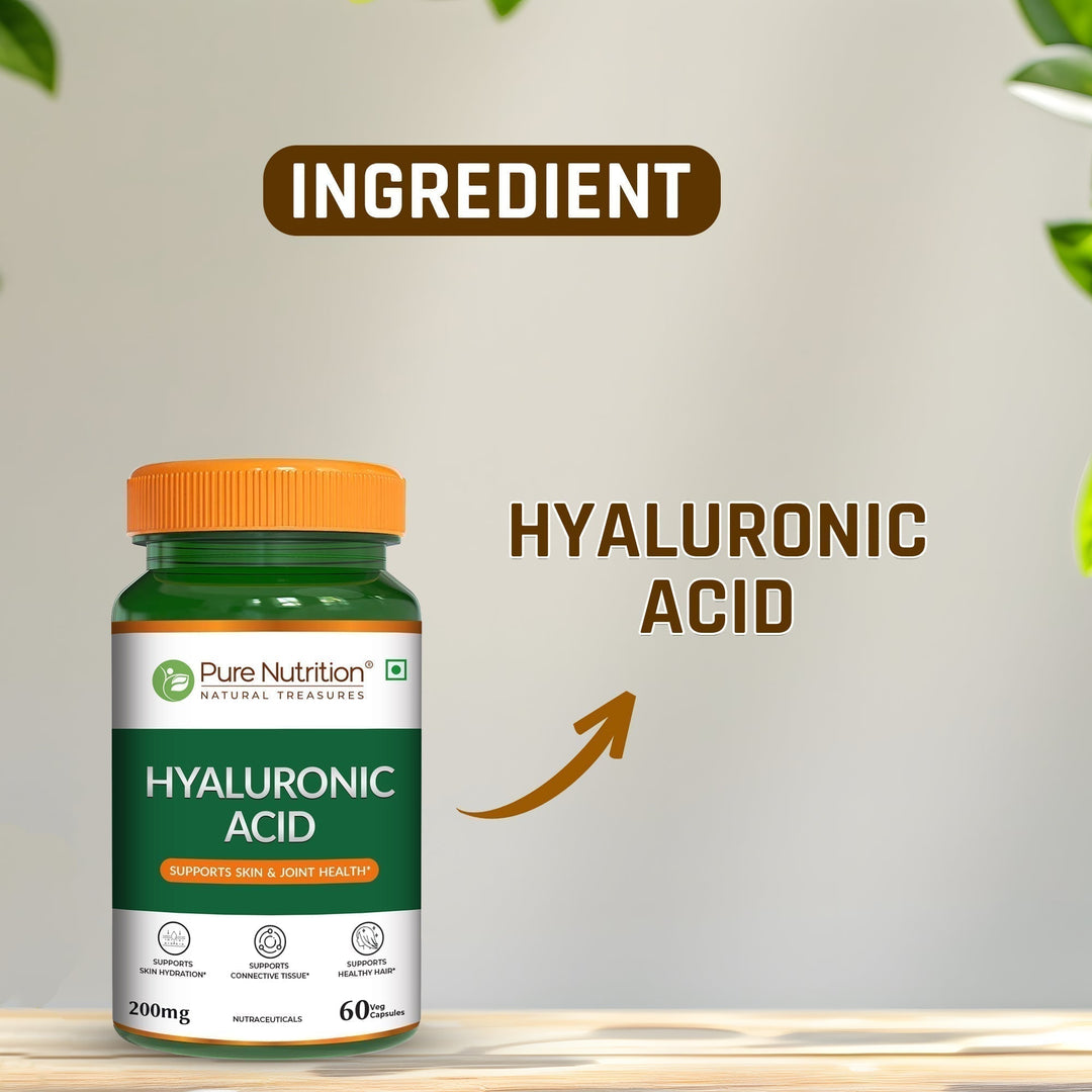 Hyaluronic Acid 200mg Capsules  Skin Hydration & Joint Comfort