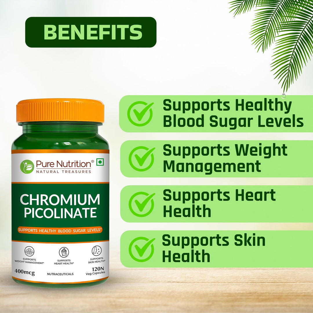 Pure Nutrition Chromium Picolinate – 120 Veg Capsules