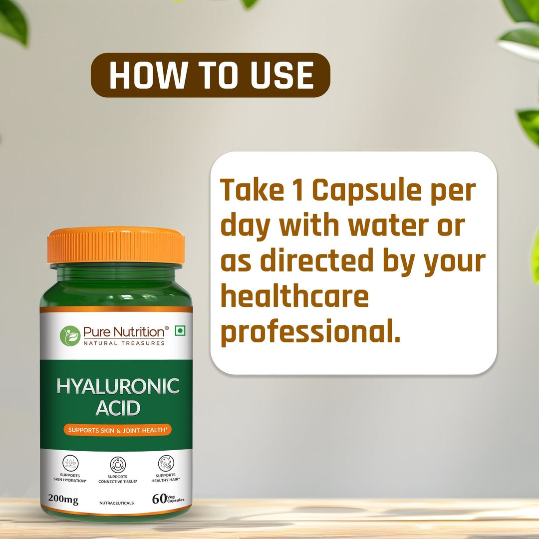 Hyaluronic Acid 200mg Capsules  Skin Hydration & Joint Comfort