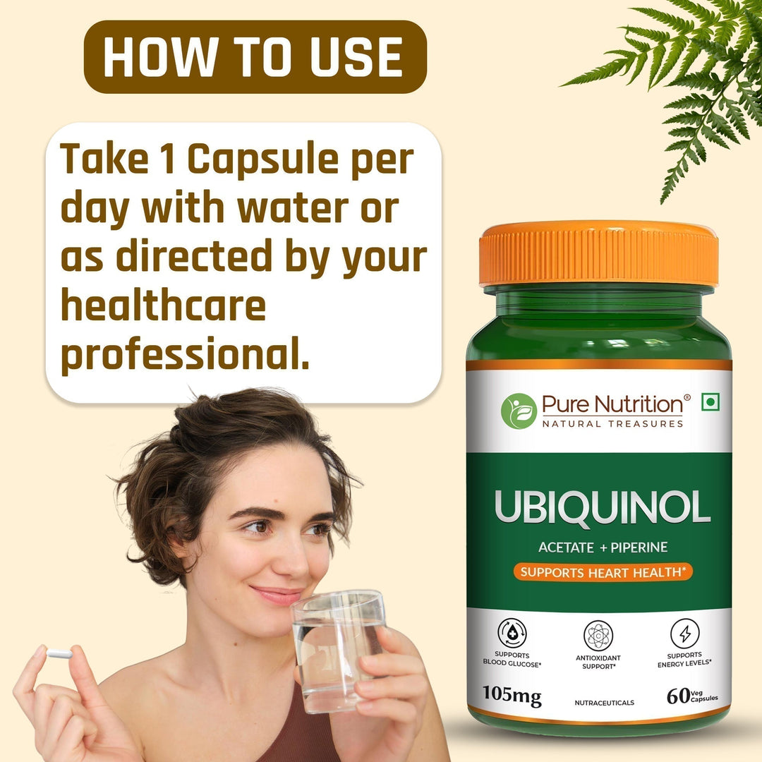 Ubiquinol 105mg with Piperine  Active CoQ10 | Energy & Heart Health
