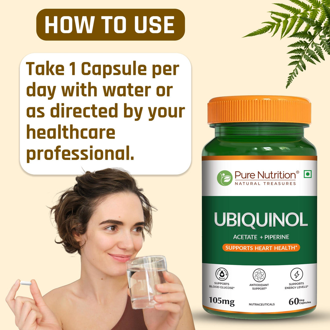 Ubiquinol 105mg with Piperine  Active CoQ10 | Energy & Heart Health