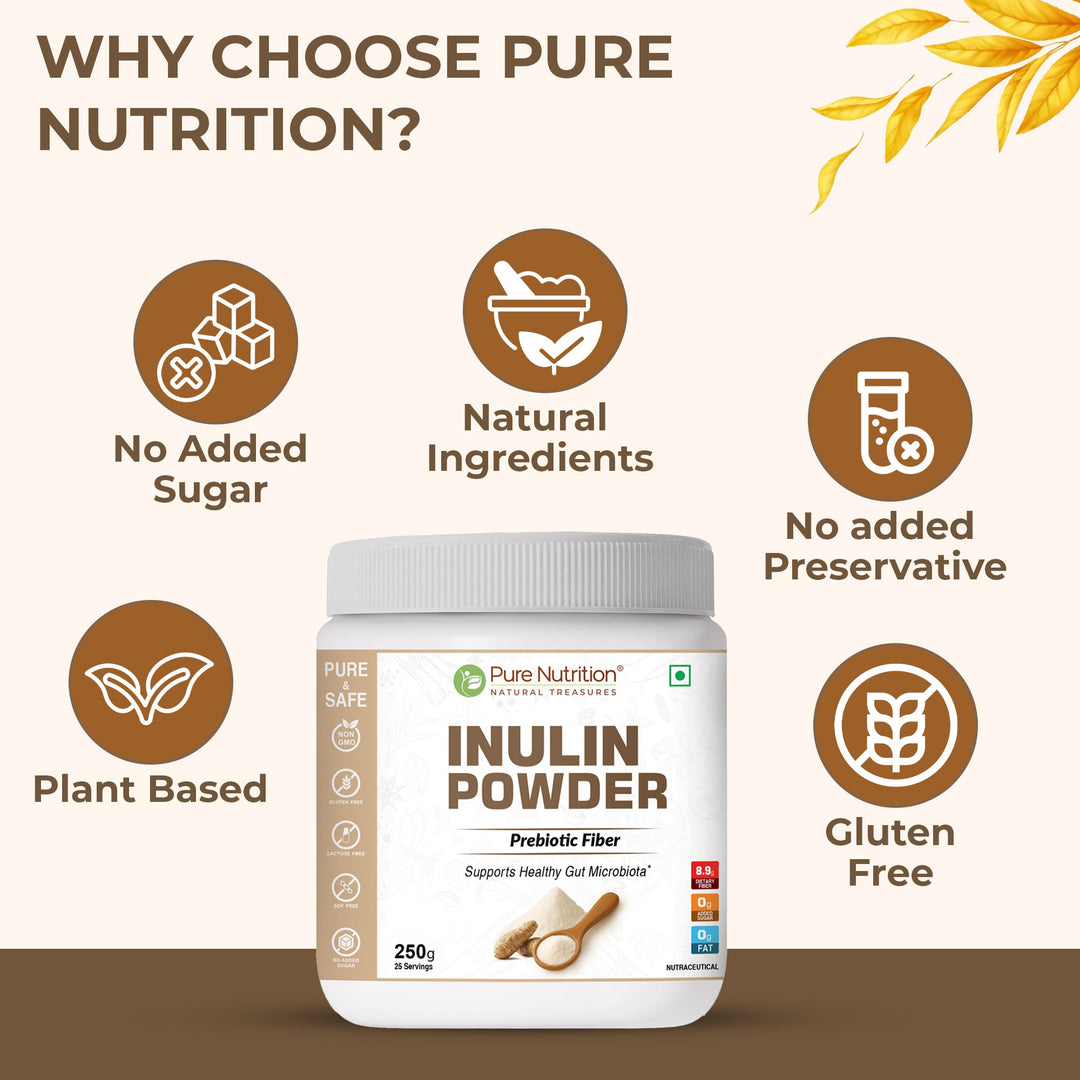 Inulin Powder Prebiotic Fiber 250g | Gut Health & Digestive Support