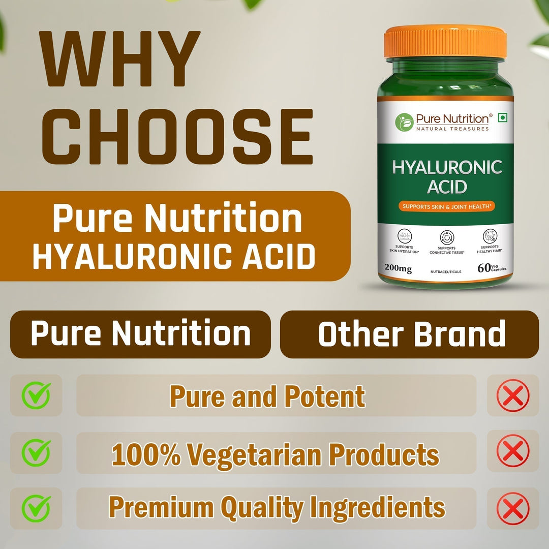 Hyaluronic Acid 200mg Capsules  Skin Hydration & Joint Comfort