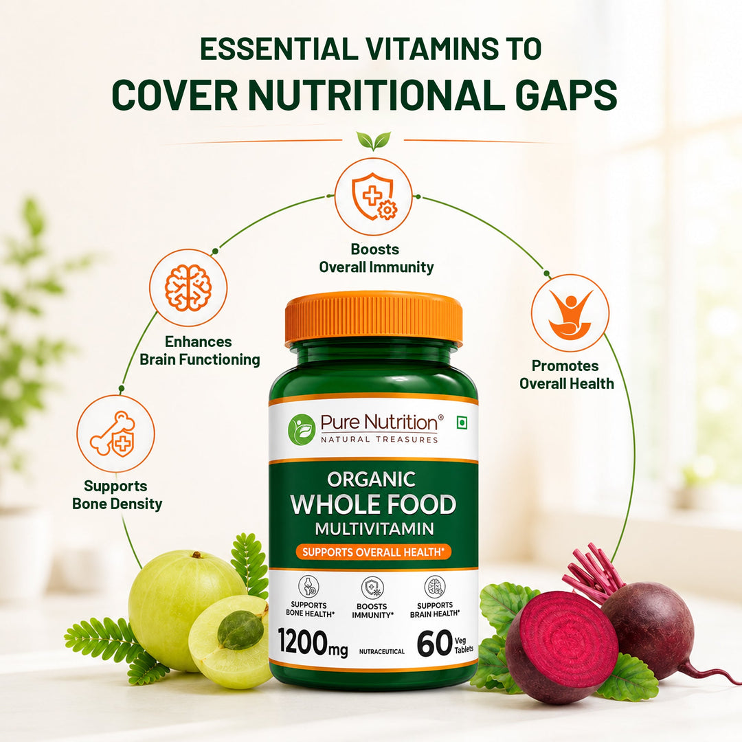 Organic Whole Food Multivitamin Plant-Based Vitamins & Minerals Daily