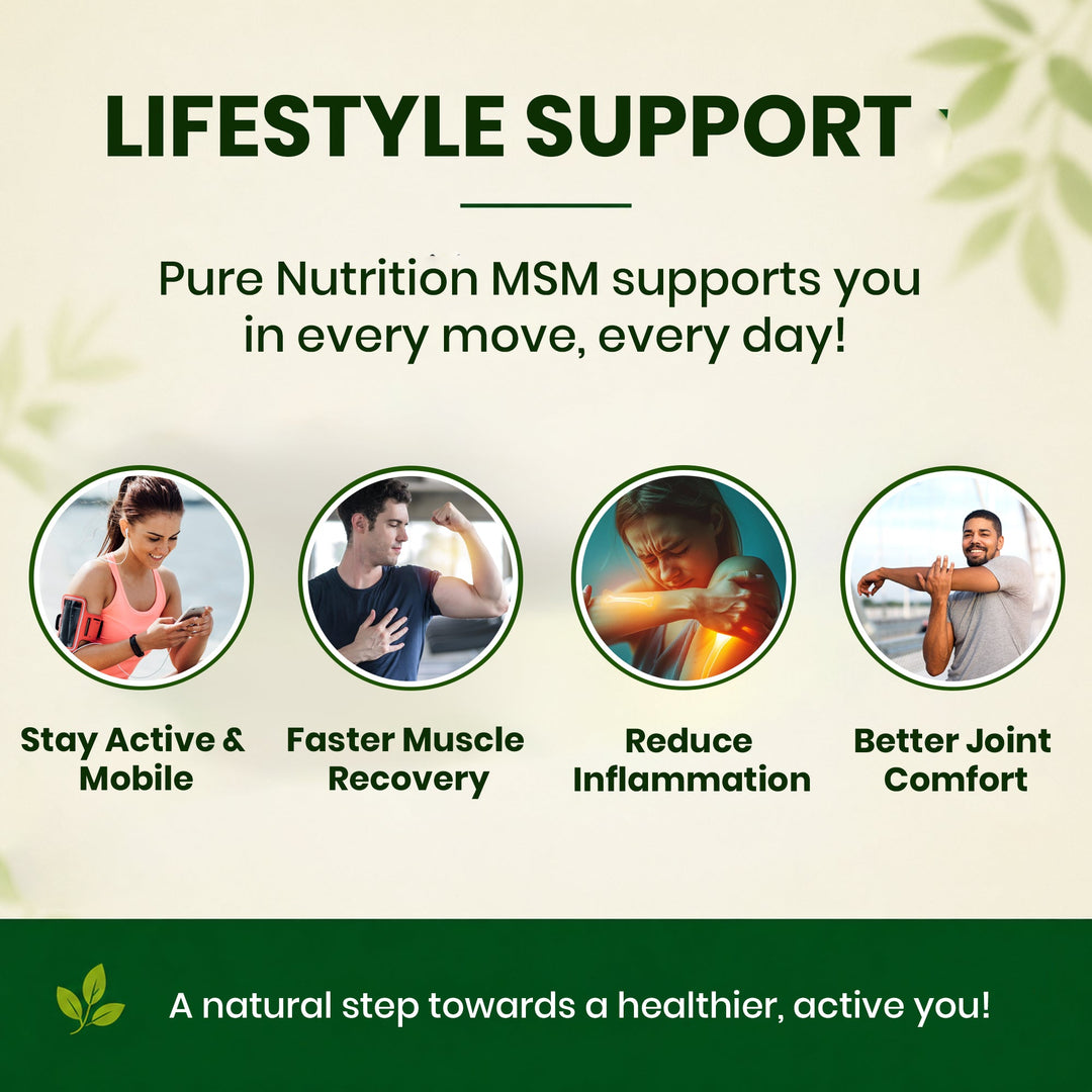 MSM 1000 mg | Methyl Sulfonyl Methane Capsules | Joint & Mobility Support | 60 Capsules
