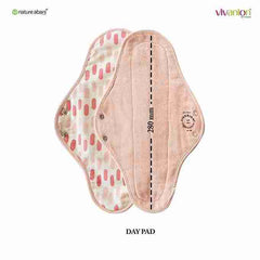 VIVANION Herbal Organic Cotton Re-Usable Sanitary Pads | Anti-Bacterial Coated  | Bio   | Pack of 3 - DAY PACK