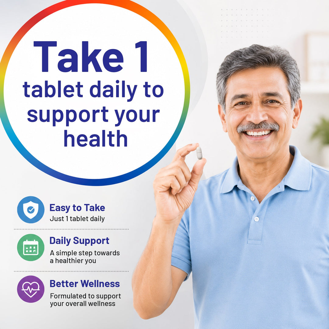 Men 50+ Multivitamins & Multiminerals 60 Veg Tablets | Senior Wellness