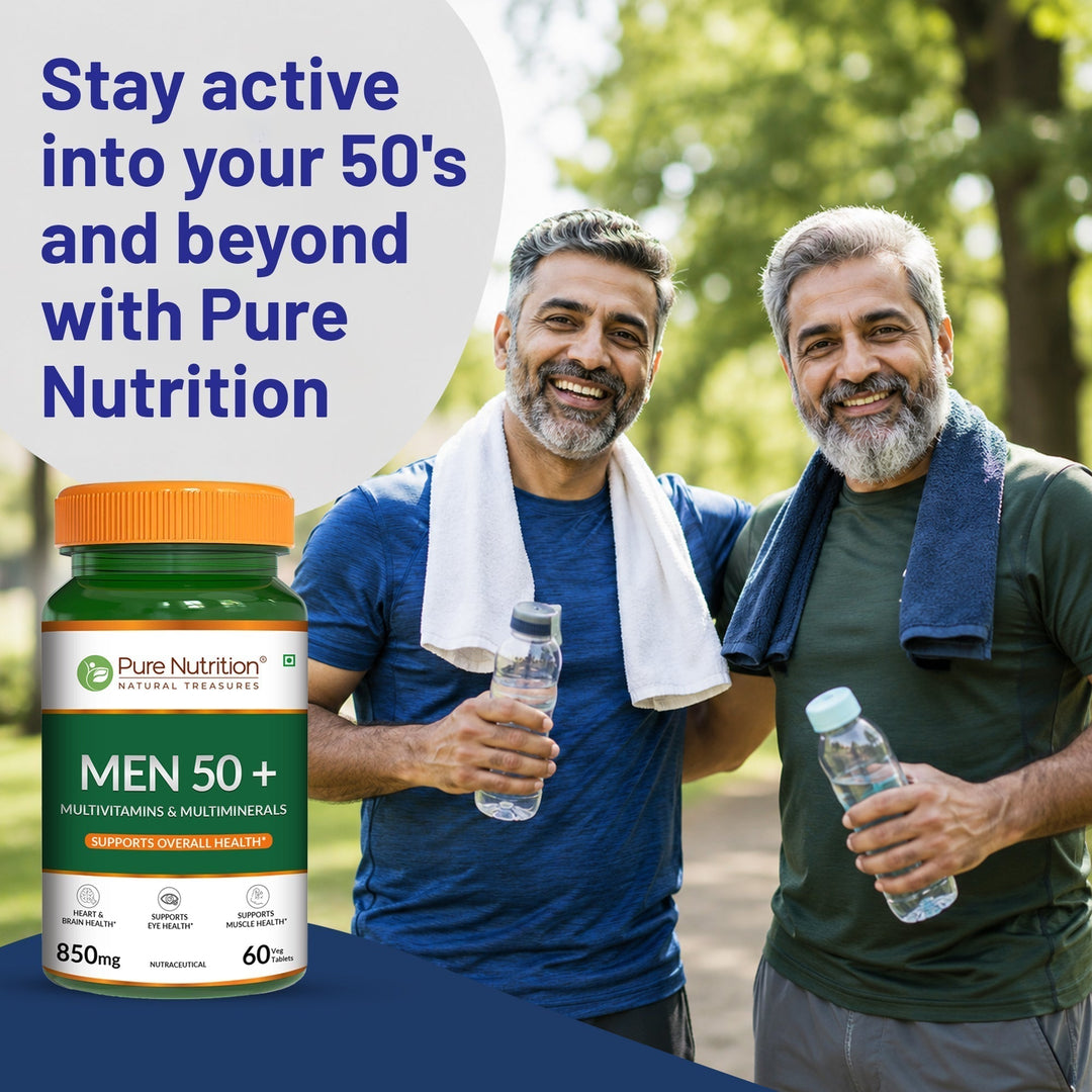 Men 50+ Multivitamins & Multiminerals 60 Veg Tablets | Senior Wellness