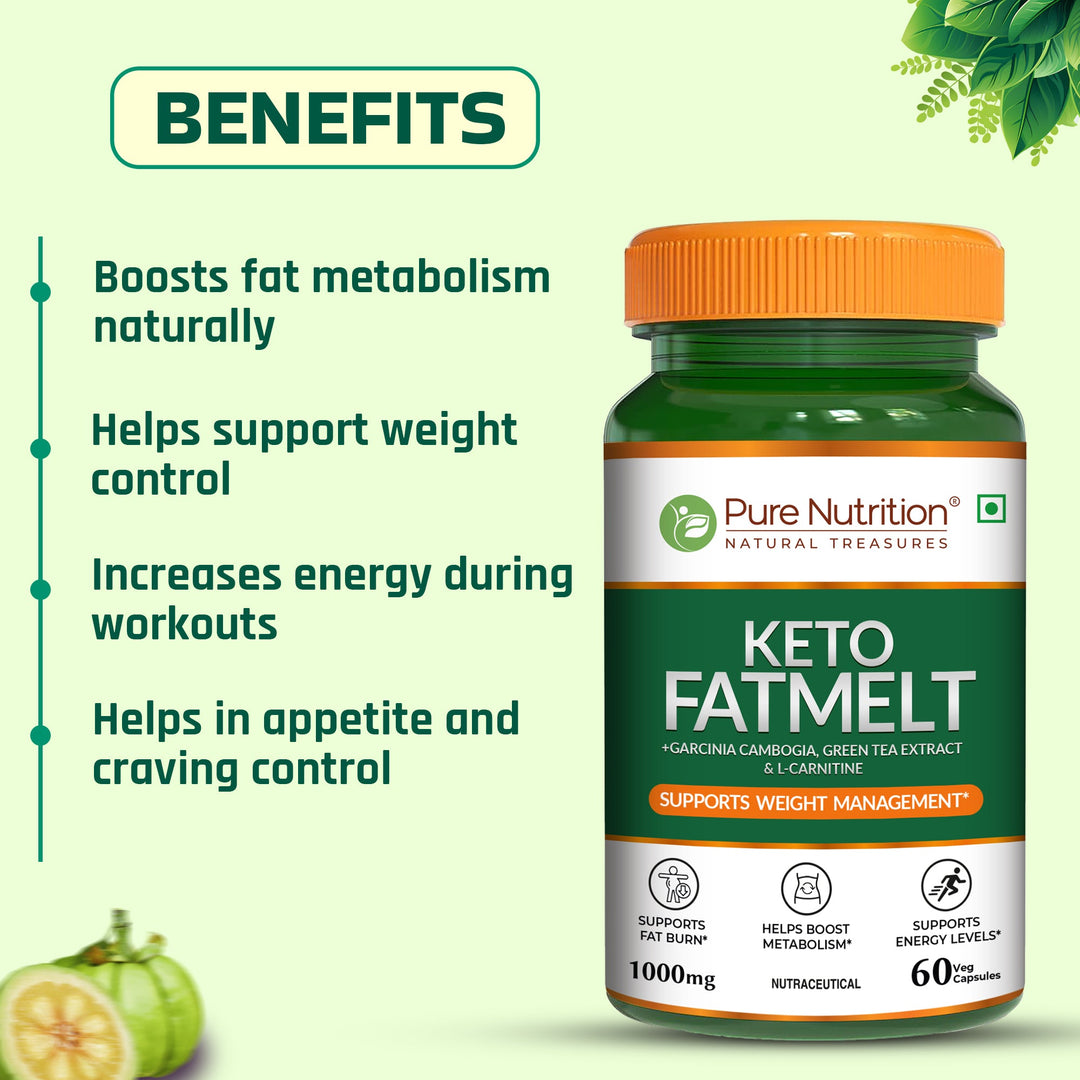 Keto Fatmelt  Garcinia Cambogia, Green Tea & L-Carnitine | Weight Support