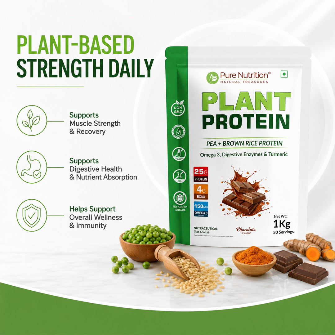 Plant-Based Vegan Protein Powder Chocolate 1kg | BCAAs & Digestive Enzymes