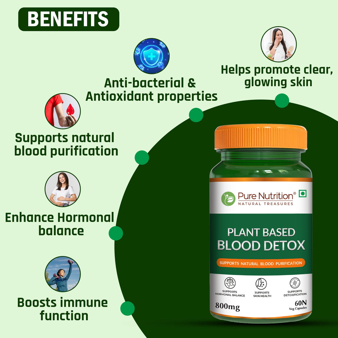 Plant-Based Blood Detox  Neem, Manjistha, Beetroot & Turmeric | 800mg
