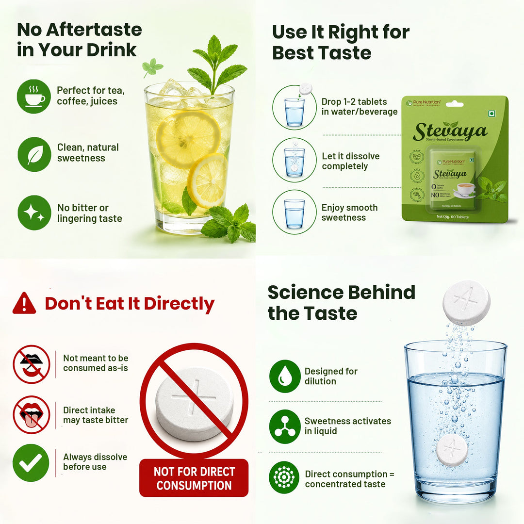 Stevaya Stevia Tablets – Zero Calorie Sweetener | Portable & Convenient