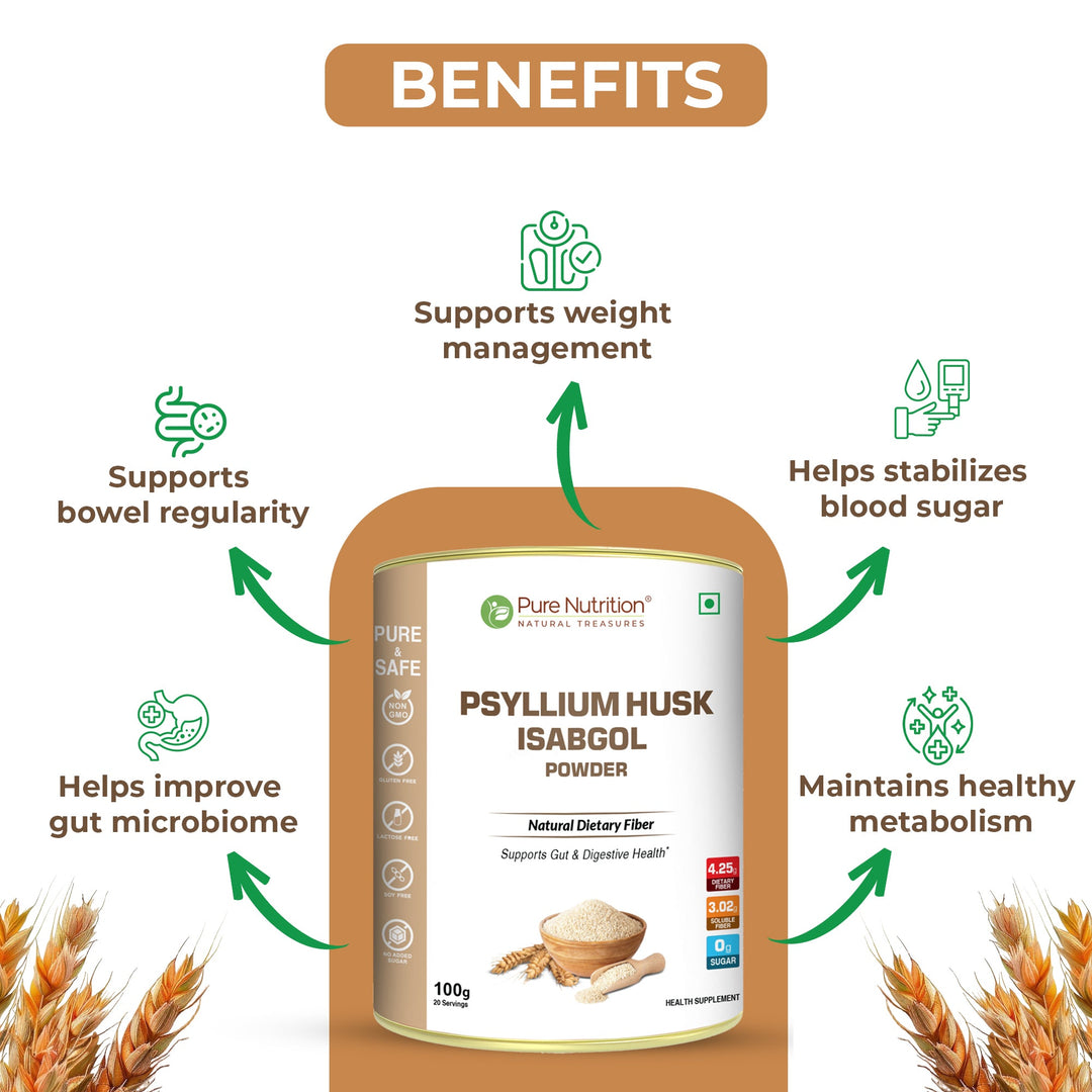 Psyllium Husk (Isabgol) Powder  Natural Dietary Fiber for Digestive Health