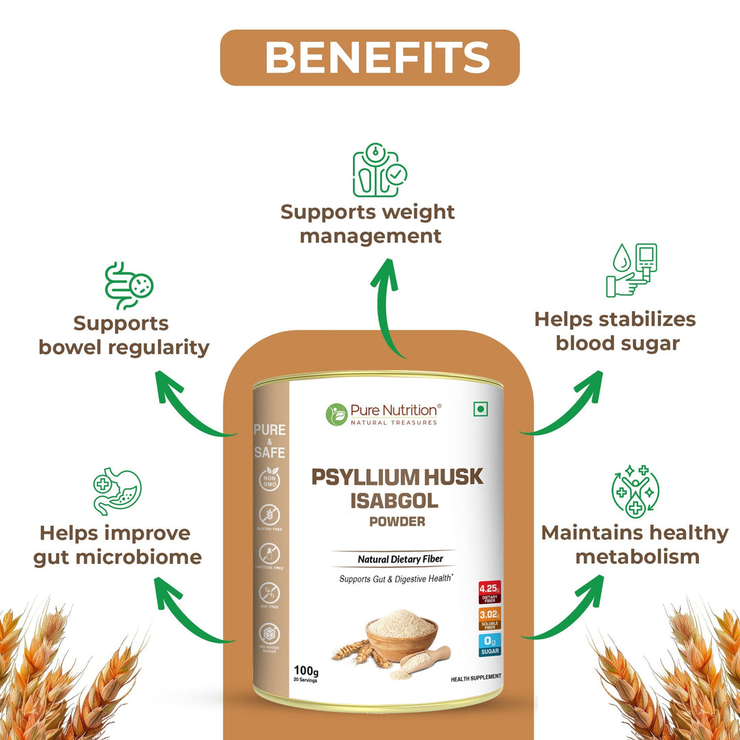 Psyllium Husk (Isabgol) Powder  Natural Dietary Fiber for Digestive Health
