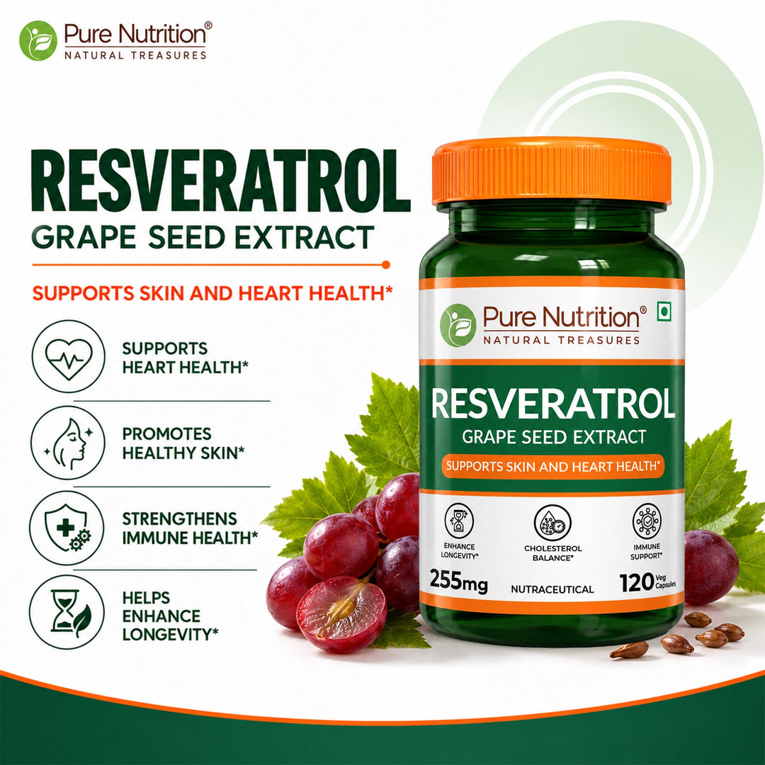 Resveratrol with Grape Seed Extract | Antioxidant Support  255mg