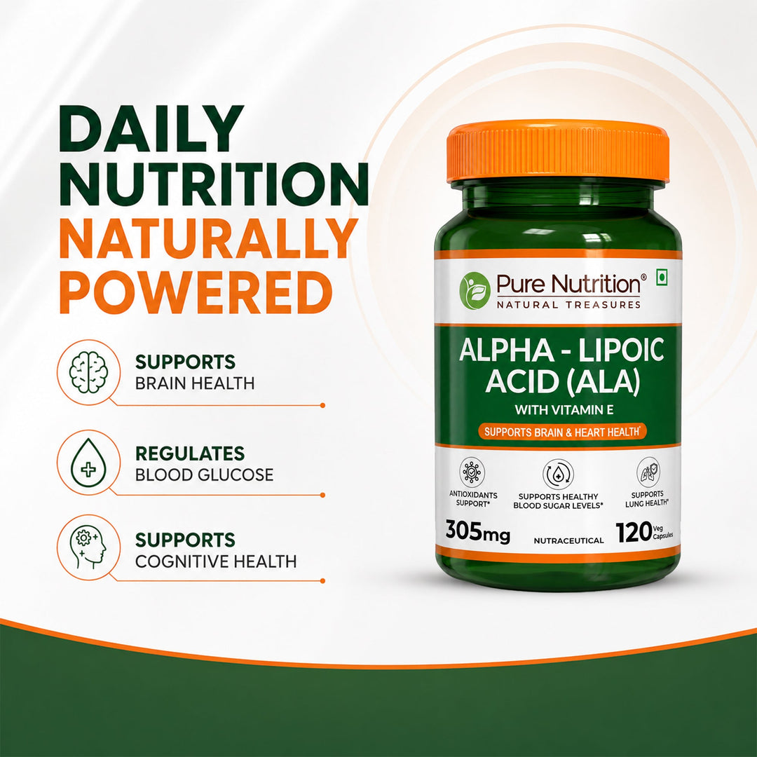 Alpha Lipoic Acid (ALA) 300 mg with Vitamin E | 120 Veg Tablets