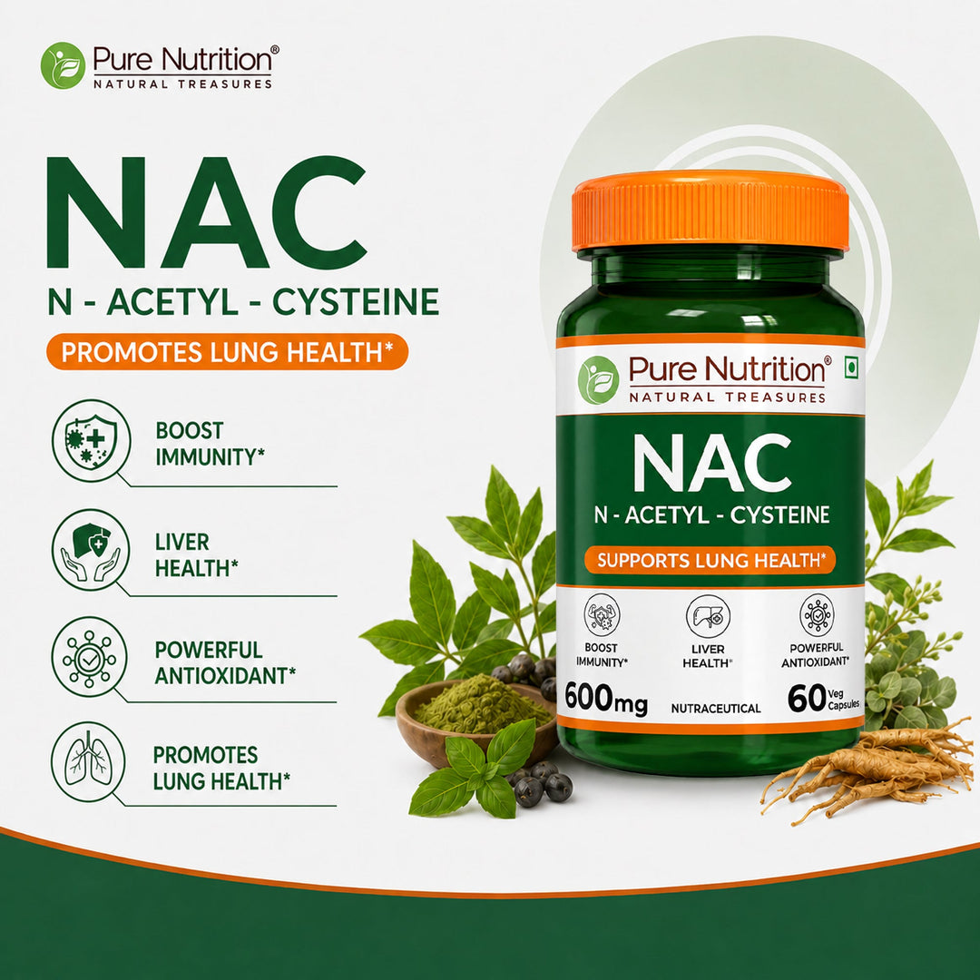NAC 600mg | N-Acetyl Cysteine Capsules | Antioxidant Support Formula | 60 Veg Tablets