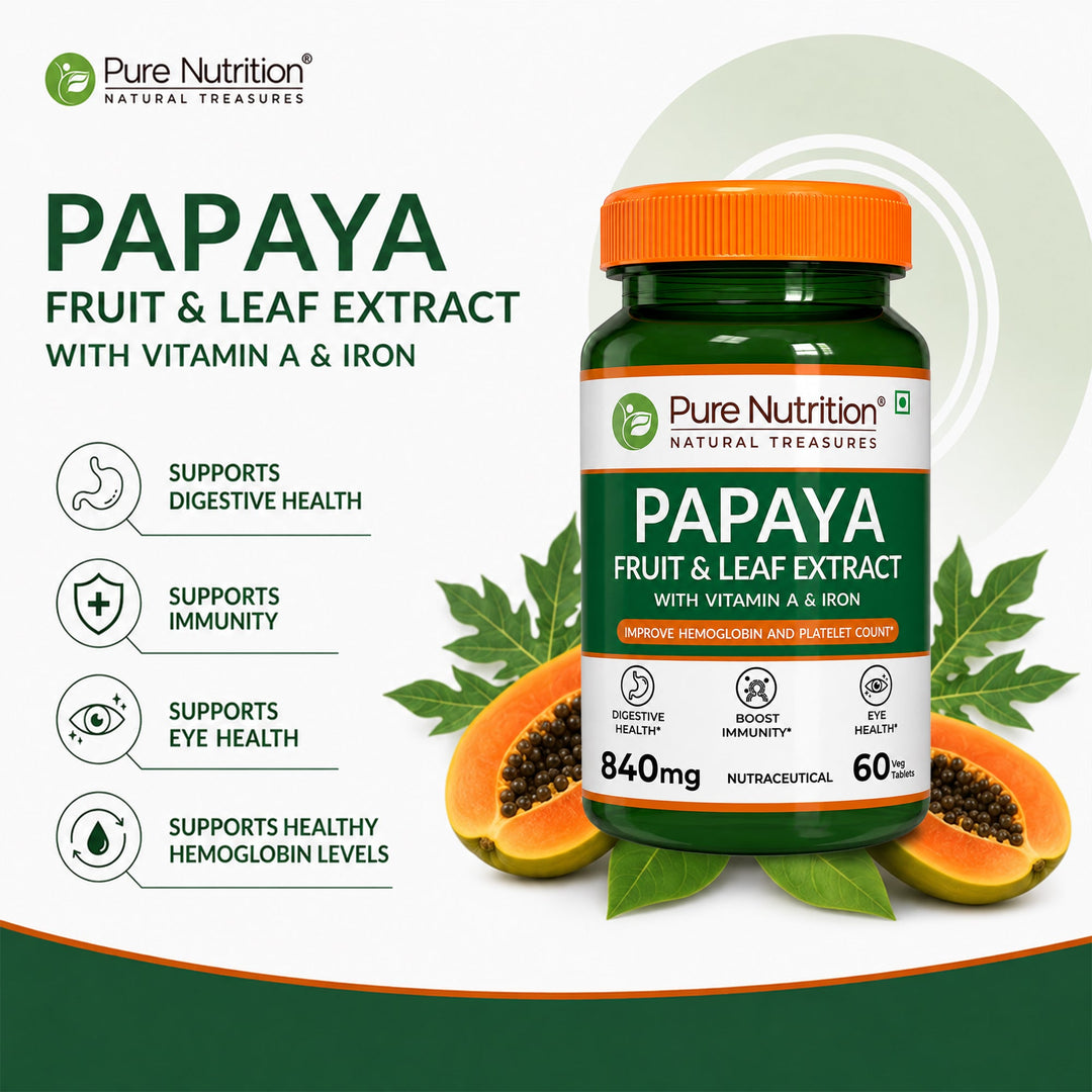 Papaya Leaf and Fruit  Extract Tablets  Boost Immunity & Platelet Count Naturally