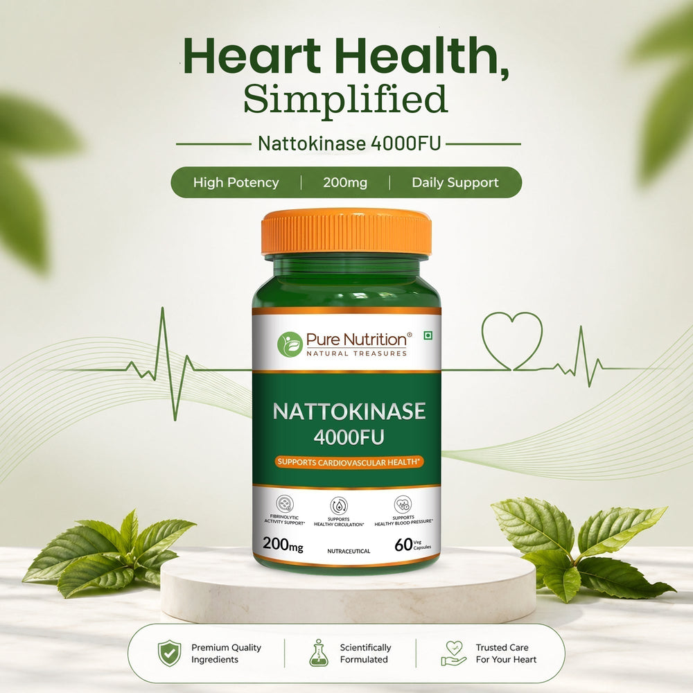 Nattokinase 4000FU Cardiovascular & Blood Flow Support | 60 Veg Tablets
