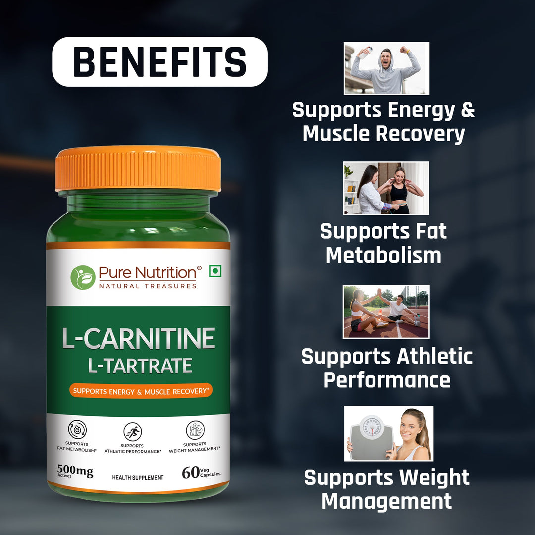 L-Carnitine L-Tartrate 500mg Veg Capsules  Fat Metabolism & Energy