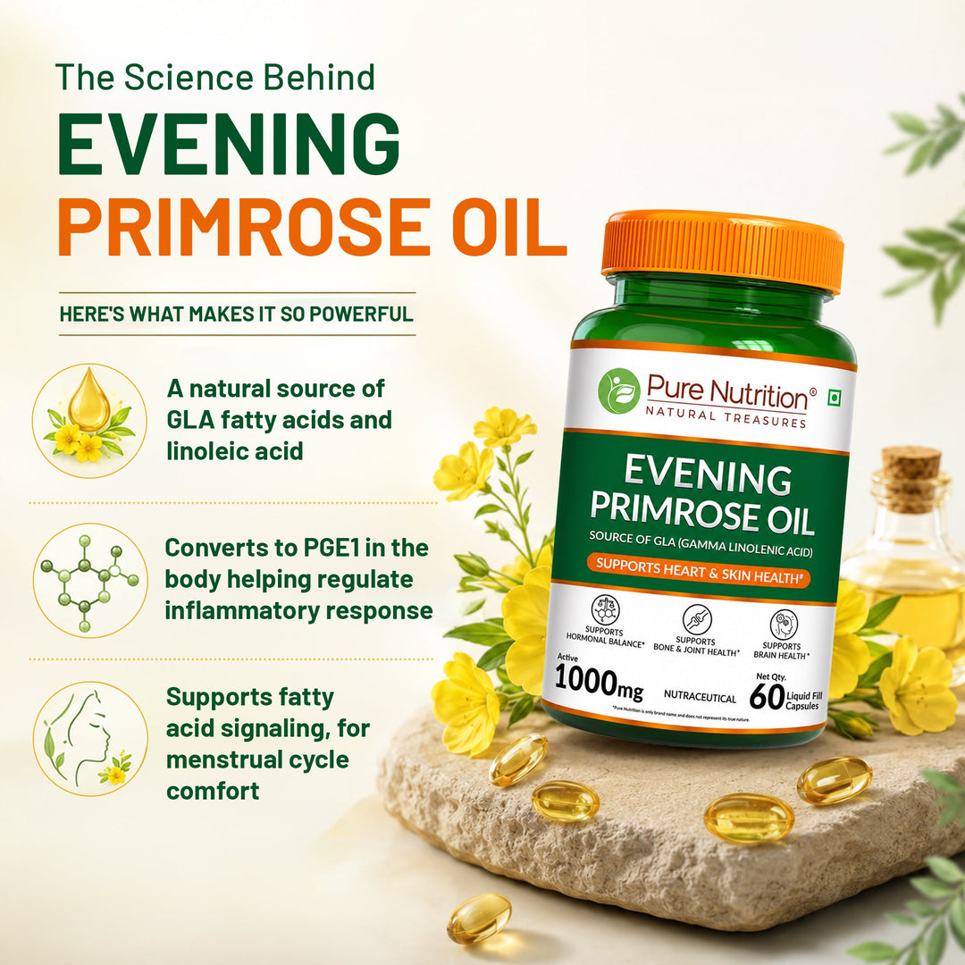 Evening Primrose Oil  GLA (Gamma Linolenic Acid) | Hormonal & Skin Support
