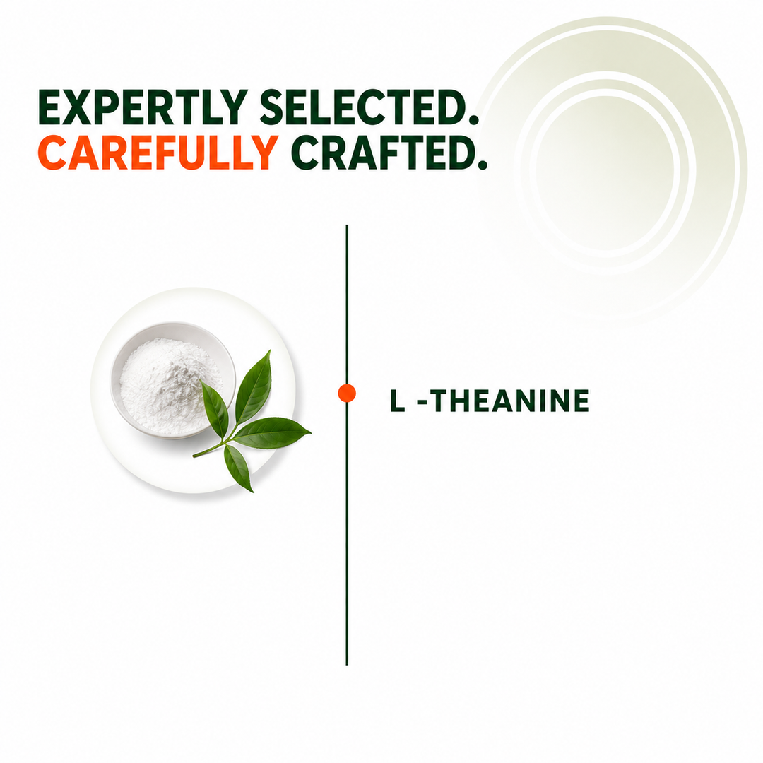 L-Theanine Capsules 200mg – Calm Focus, Stress Relief & Relaxation | 60 Capsules