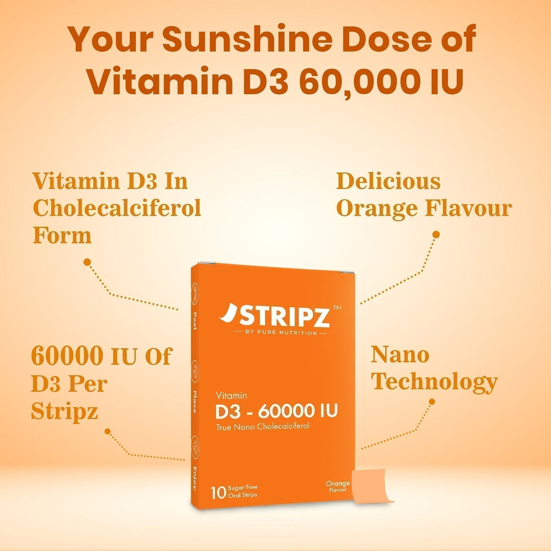 Vitamin D3 60000 IU Oral Strips 10 Sugar-Free Strips