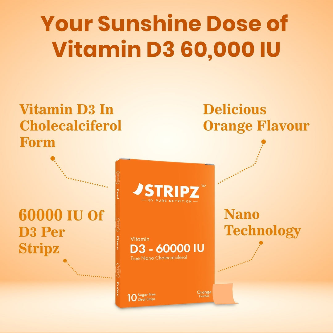 Vitamin D3 60000 IU Oral Strips 10 Sugar-Free Strips