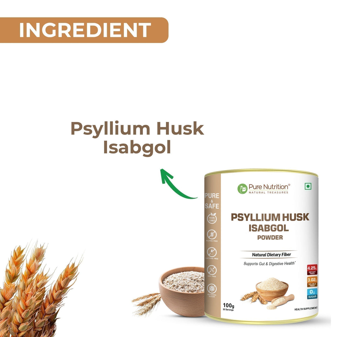 Psyllium Husk (Isabgol) Powder  Natural Dietary Fiber for Digestive Health