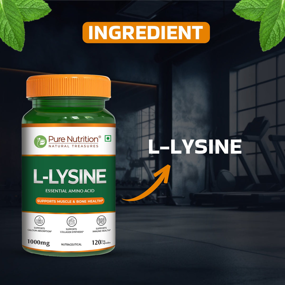L-Lysine 1000mg Capsules  Immune Support, Muscle Strength & Calcium Utilization