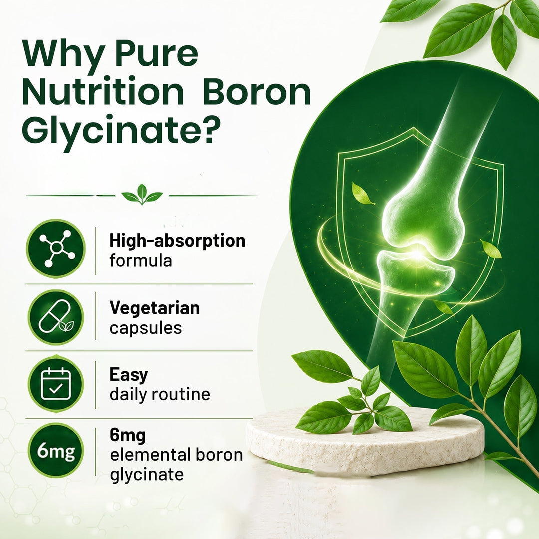 Boron Glycinate 6mg – Bone Strength, Hormone & Mineral Support