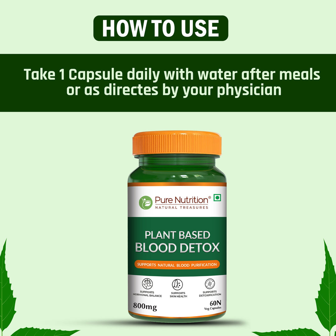 Plant-Based Blood Detox  Neem, Manjistha, Beetroot & Turmeric | 800mg