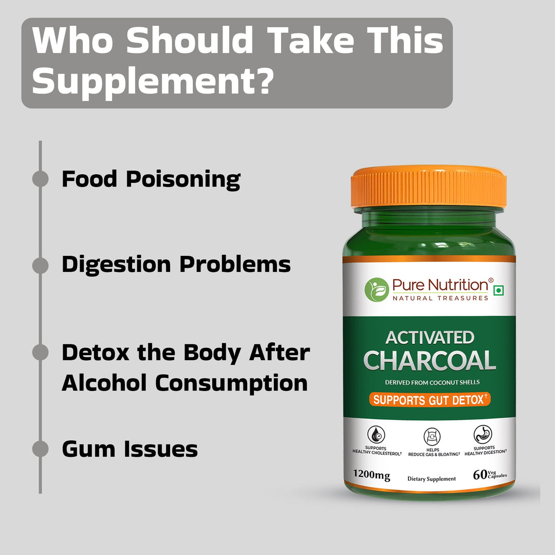 Activated Charcoal – 1200mg | Derived from Coconut Shells