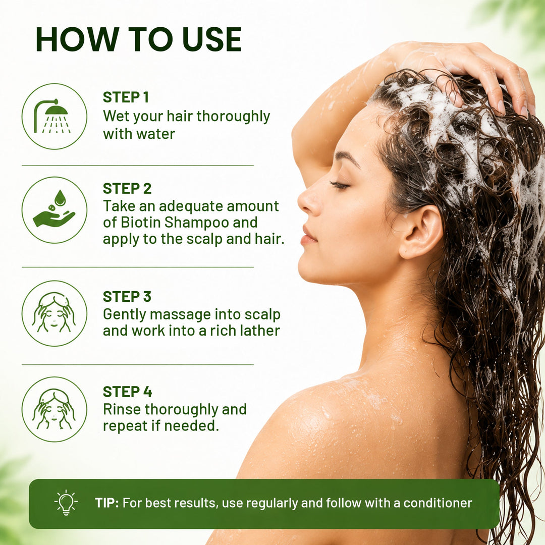 Biotin Shampoo with Provitamin B5 – Strengthens Hair & Promotes Growth | 250ml