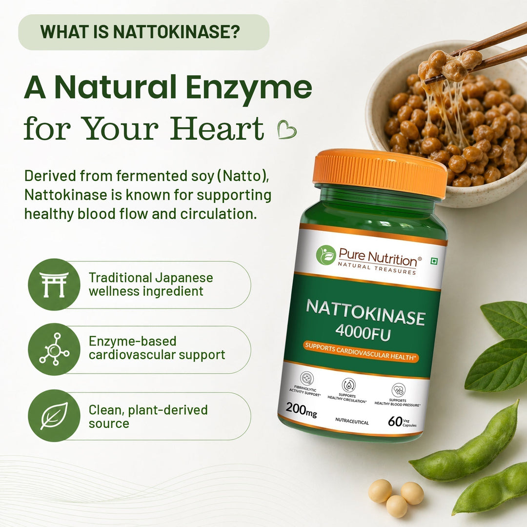 Nattokinase 4000FU Cardiovascular & Blood Flow Support | 60 Veg Tablets