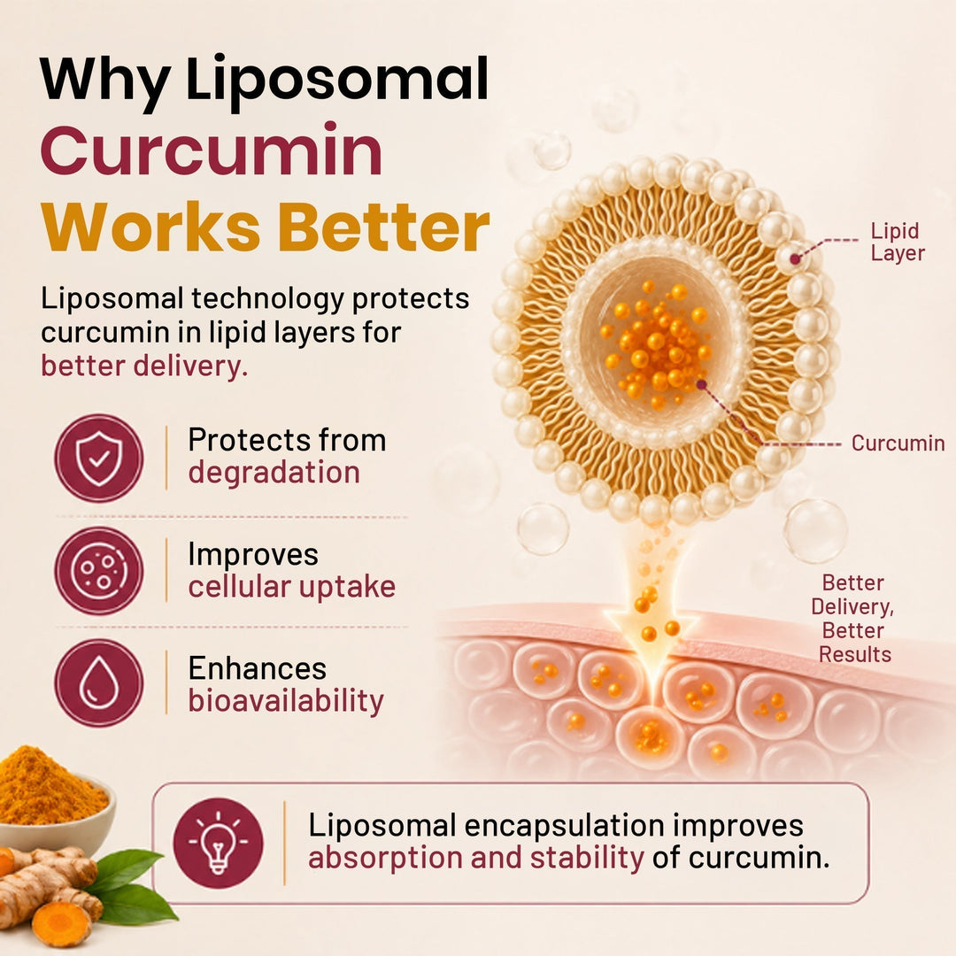 LipoMax Liposomal Curcumin 610mg with Ginger Extract & Piperine