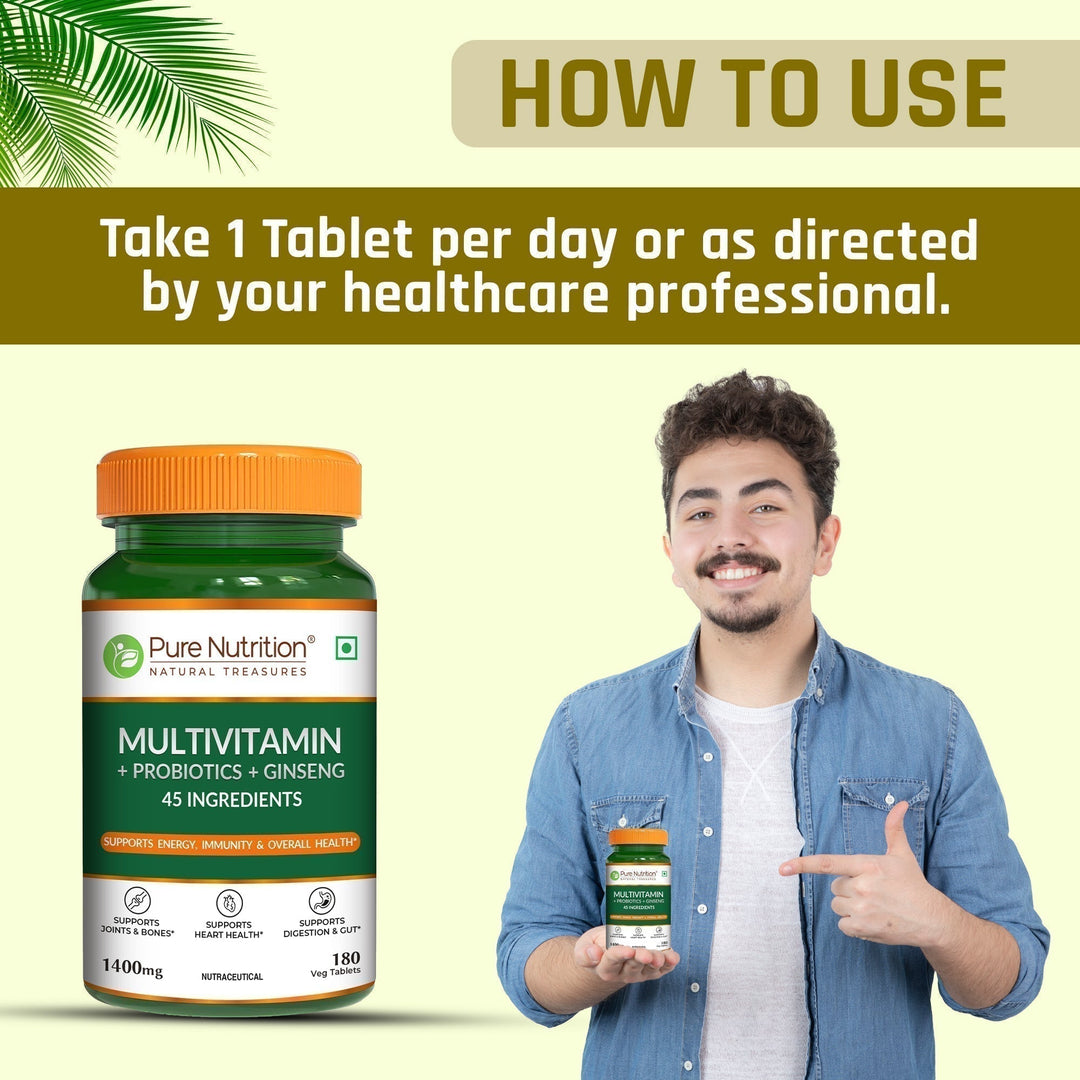 Multivitamin with Probiotics & Korean Ginseng – 180 Tablets | Complete Daily