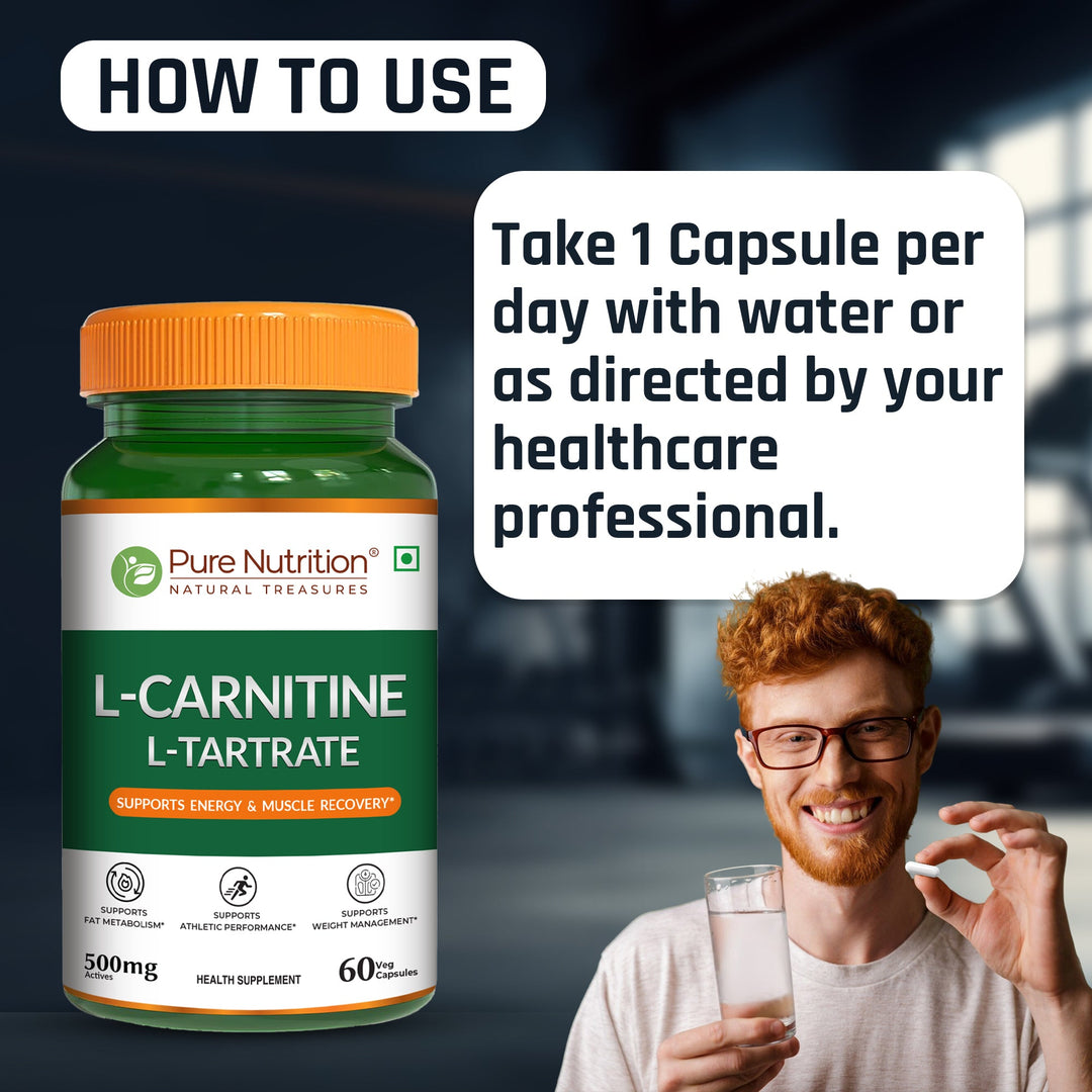 L-Carnitine L-Tartrate 500mg Veg Capsules  Fat Metabolism & Energy