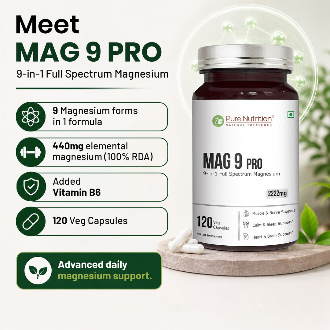 Mag 9 Pro 9-in-1 Magnesium Complex | 2222mg | Comprehensive Support | 120 Tablets