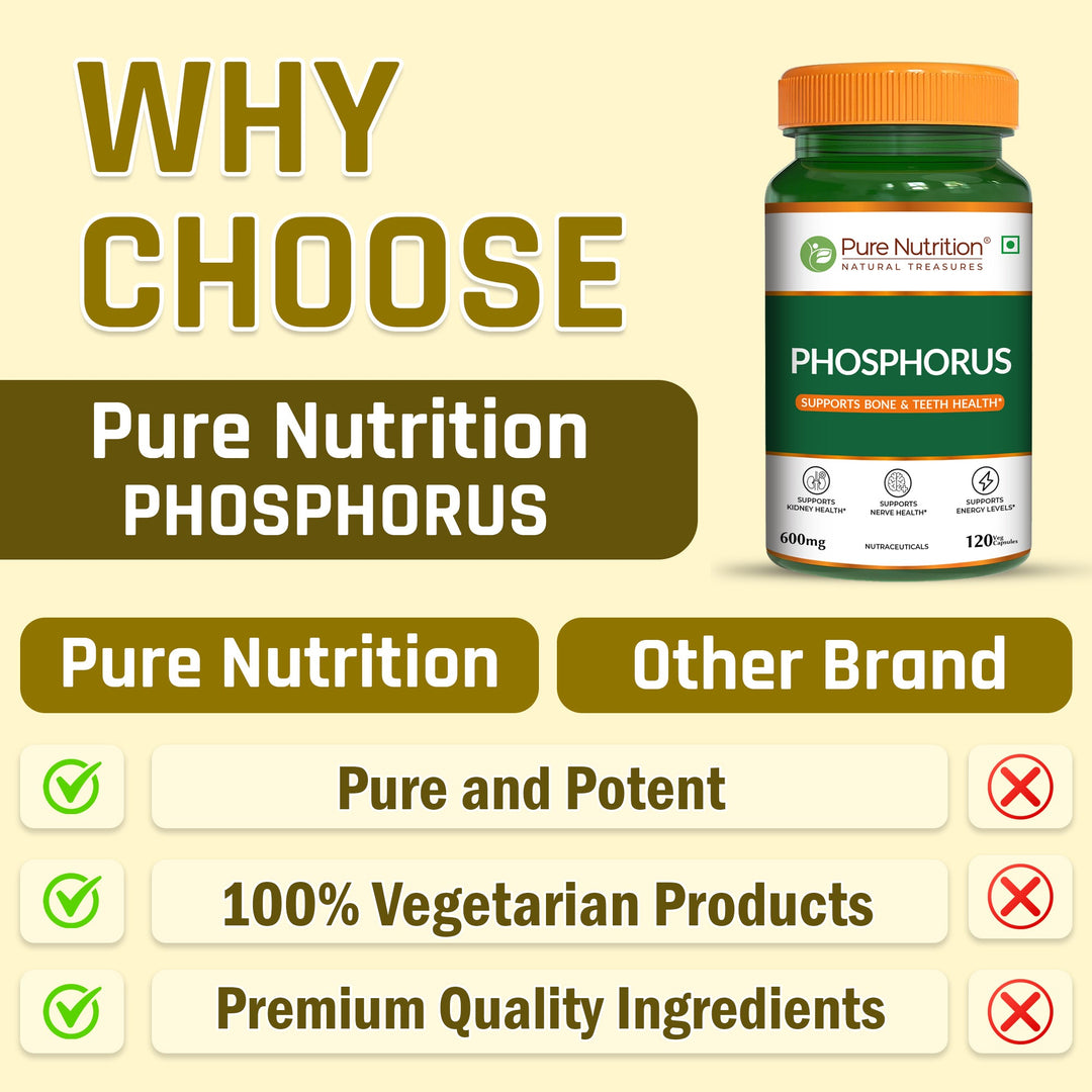 Phosphorus 600 mg Veg Capsules