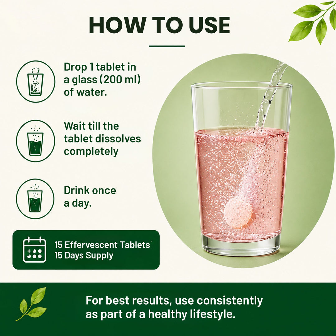 ACV Moringa Effervescent Tablets  Apple Flavour | Detox & Metabolism