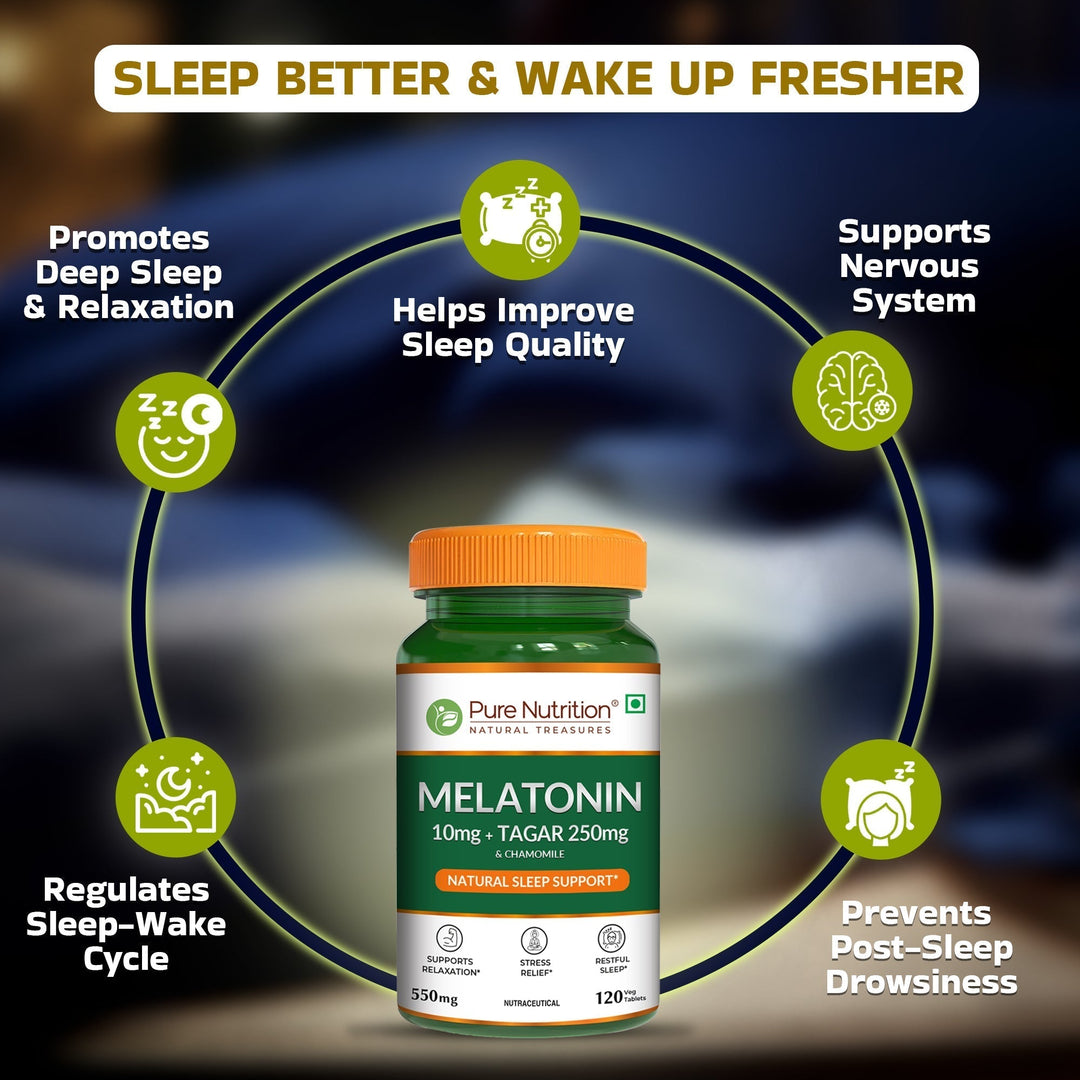 Melatonin 10mg Tablets  Sleep Cycle Support & Relaxation | 120 Tablets