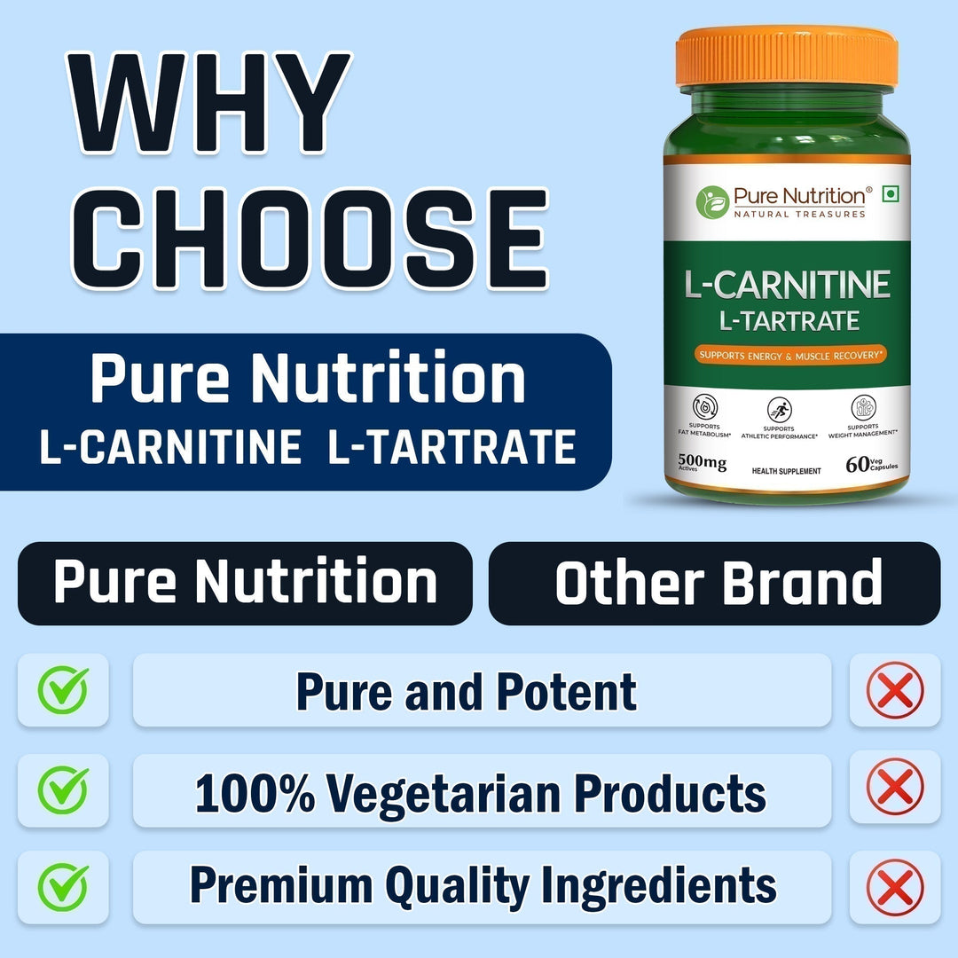 L-Carnitine L-Tartrate 500mg Veg Capsules  Fat Metabolism & Energy