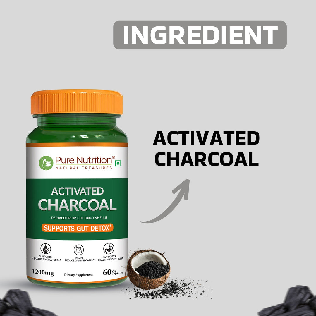 Activated Charcoal – 1200mg | Derived from Coconut Shells