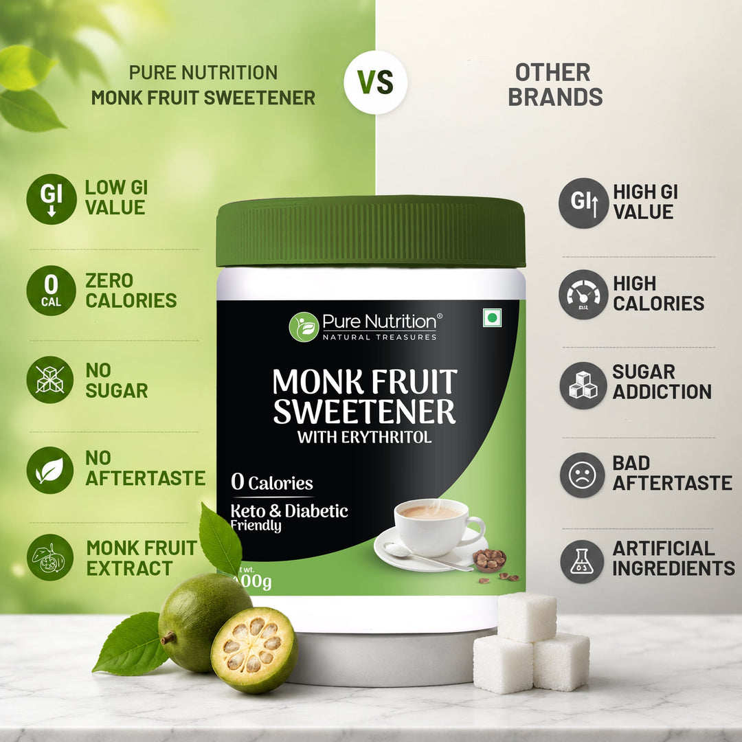 Monk Fruit Sweetener with Erythritol  400g | Zero Calorie, Keto-Friendly