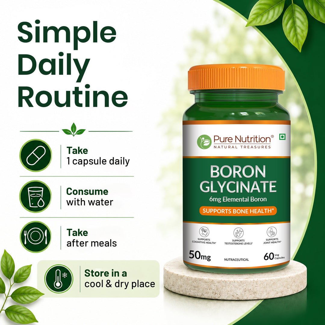 Boron Glycinate 6mg – Bone Strength, Hormone & Mineral Support