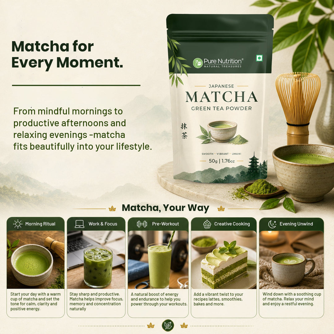 Japanese Matcha Green Tea Powder 50g | Premium Japanese Matcha | Finely Ground Green Tea Powder for Tea, Lattes & Smoothies