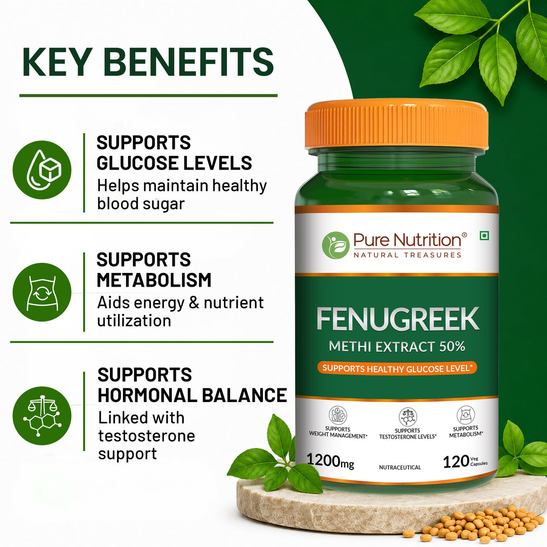 Fenugreek Seed Extract 1200mg Blood Sugar, Metabolism & Wellness | 120 Tablets