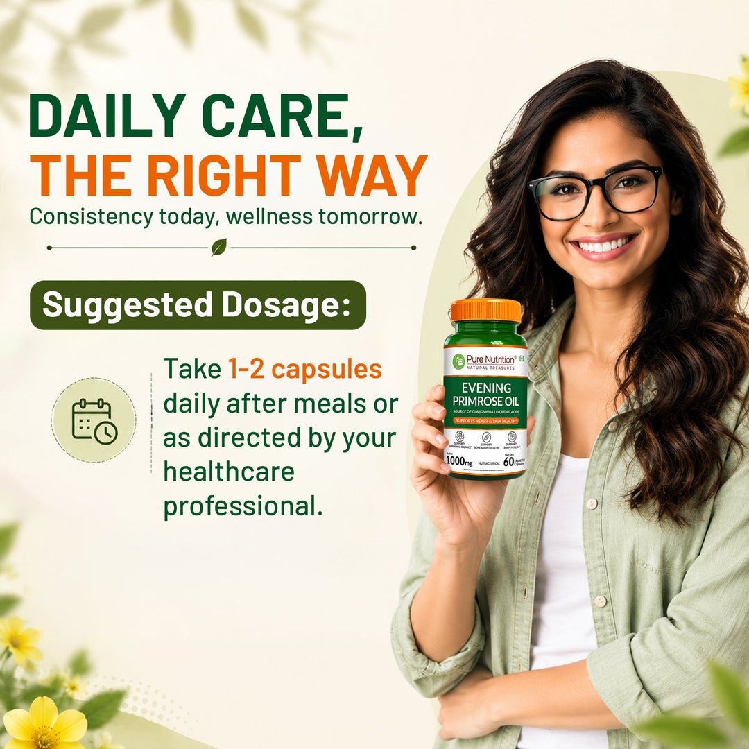 Evening Primrose Oil  GLA (Gamma Linolenic Acid) | Hormonal & Skin Support